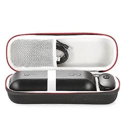 L3 Tech for Apple Dr. Dre Beats Pill+ Pill Plus Bluetooth Portable Wireless Speaker Hard Case Travel Carrying Storage Bag. Fits USB Cable and Wall Charger-Black