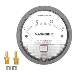 Dwyer Magnehelic Series 2000 Differential Pressure Gauge, Range 0-1