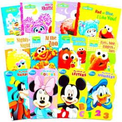 Books for Toddlers,Books for Kids,Disney Books Collection for Toddlers and Kids Sesame Street + Mickey Mouse Baby Toddler Beginnings Board Books & Story Books (12 Book Set)