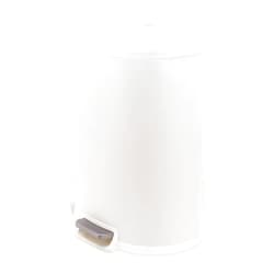 QUALIAZERO 50L/13Gal Heavy Duty Hands-Free Stainless Steel Commercial/Kitchen Step Trash Can, Fingerprint-Resistant Soft Close Lid Trashcan, 13Gal, D Shape, Matte White