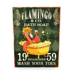 AMERICAN LUXURY GIFTS Flamingo & Co. bath Soap - Funny Vintage Wall Art Print, Wash Your Toes Bathroom Sign Wall Decor For Home Decor, Office Decor, Hotel Room Decor, Pool Decor, Spa Room Decor, Unframed Wall Print- 11x14