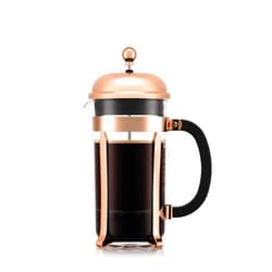 Bodum 34oz Chambord French Press Coffee Maker, High-Heat Borosilicate Glass, Stainless Steel, Copper – Made in Portugal