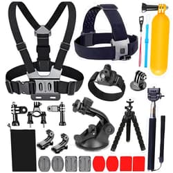 TANSUO 20-in-1 Action Camera Accessories for GoPro Hero 13 12 11 10 9 8 Max 7 6 5 4 Black GoPro 2018 Session Fusion Silver White Insta360 DJI SJCAM APEMAN AKASO and Others Cameras