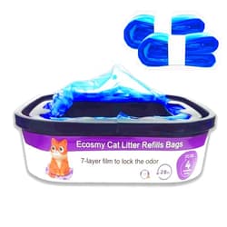 Ecosmy 28 feet Cat Litter Refill Bags with 7-layer material effectively prevents odors Compatible with Litter Cat Genie Standard, Plus and XL Pail Refills, Can Use Up to 12 Months by 1 Cat