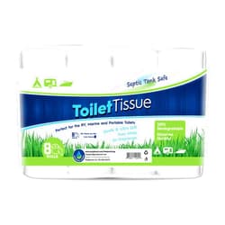Freedom Living RV Toilet Paper (2-Ply, 8 Rolls, 500 sheets each) - Biodegradable Septic Tank Safe Rapid Dissolve Toilet Tissue for Camping, Marine, RV Holding
