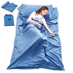 Mannice Sleeping Bag Liner Travel Sheets for Hotel Camping Sheets Travel Bed Sheets for Hotel Lightweight Single &Double Compact Sleeping Bag Sack Breathable Travel Sleeping Bag for Hotels Adult Compact Sacks
