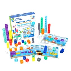 Learning Resources MathLink Cubes Kindergarten Math Activity Set Sea Adventures!, Math Teaching Toys, PreKManipulatives, Children’s Math Games, 115 Pieces, Age 5+