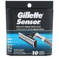 Gillette Sensor Men's Razor Blades – 10 Refills