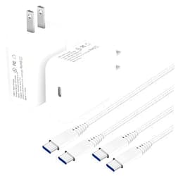 MZBESTCable 2-Pack Super Fast Charging 25W USB C Wall Charger Block with 10ft Cable for iPhone 15/15 Plus/15 Pro/15 Pro Max/Samsung Galaxy A54 5G/A53 A24 A25 A55 A15 A34,Note 20,7 8 6 7A,Type C Plug
