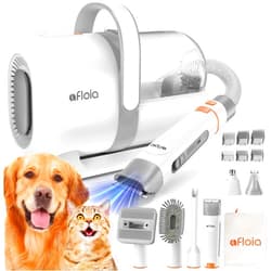 Afloia Dog Grooming Kit, Pet Grooming Vacuum & Dog Clippers Nail Trimmer Grinder & Dog Brush for Shedding with 6 Pet Grooming Tools, Low Noise Dog Hair Remover Pet Grooming Supplies for Dog Cat