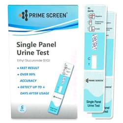 Prime Screen EtG Alcohol Urine Test - at Home Rapid Testing Dip Card Kit - 80 Hour Low Cut-Off 300 ng/mL - WETG-114 (5)