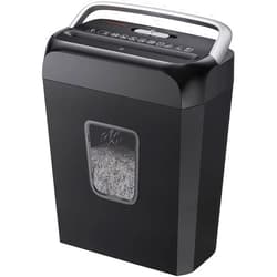 Bonsaii Paper Shredder for Home Use,6-Sheet Crosscut Paper and Credit Card Shredder for Home Office with Handle for Document,Mail,Staple,Clip-3.4 Gal Wastebasket(C237-B)