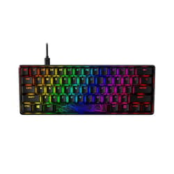HyperX Alloy Origins 60 - Mechanical Gaming Keyboard, Ultra Compact 60% Form Factor, Double Shot PBT Keycaps, RGB LED Backlit, NGENUITY Software Compatible - Linear HyperX Red Switch,Black