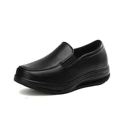 MSYINGL Nurse Shoes for Women,Healthcare Non Slip Waterproof Work Shoes,Restaurant Hospital Work Teacher Lightweight Leather Loafers