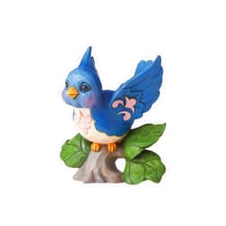Enesco Jim Shore Heartwood Creek Bluebird on Branch Miniature Figurine, 3.5 Inch, Multicolor