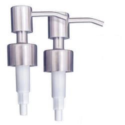Top Home Stainless Steel Soap and Lotion Dispenser Pumps, Replacement for Your Bottles (Brushed Nickel, 2 Pack)