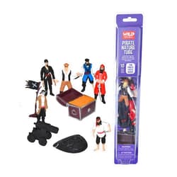 Wild Republic Nature Tube, Buccaneer Figurines, Pirate Party, Kids Gifts, Educational Toys, Hobby, 10-Piece Set,Multi,1.5