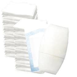 Vakly 100 Sterile Oval Eye Pads - Soft Absorbent 2 5/8 x 1 5/8 Eye Shaped Medical Gauze Pad with Thick Protective Filler, Individually Wrapped - Specially Shaped for Comfort, Compressed Edges to Reduce Lint