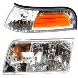 Garage-Pro Driver Side Headlight Kit for Ford Crown Victoria 1998-2011 Halogen With bulb(s) W/Corner Light Without Police Package Replaces# 4W7Z13008A XW7Z15A201BB