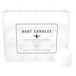 Root Candles 10-Hour Unscented Beeswax Blend Votive Candles, 12-Count, White