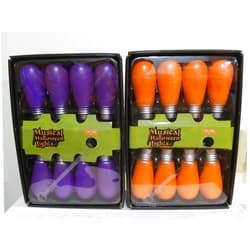 CITI TALENT LTD Musical Halloween Light Bulb Lights (8 Bulb Purple 8 Bulb Orange)