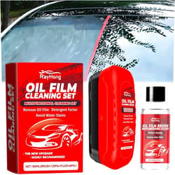 FACECOI Compositiont.Com Glass Cleaner, Automotive Oil Film Cleaning Brush, Athartle Window Cleaner, Glass Cleaner (1SET)