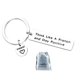Dabihu Gifts for Chemist Chemistry Science Keychain Inspirational Graduation Birthday Gift for Chemistry Scientist Physicist Chemist Teacher Science Lover Chemistry Christmas Graduation Gift for Her Him