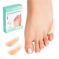 Welnove Tailor's Bunion Corrector Pads - 8 Pack Pinky Toe Protector, Bunion Corrector with Separator for Women Men, Gel Bunion Shield for Foot Pain Relief, Beige(Regular Pads)