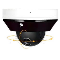 Real HD 6MP Mini PTZ Dome PoE IP Camera Outdoor with Pan Tilt, 3X Zoom, 2.8-8mm Motorized Varifocal Lens, H.265, IP66, ONLY Compatible with Hik Vision and Uniview NVR, NDAA Compliant