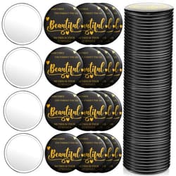 Gulfmew 2.76 Inch 36 Pcs Inspirational Compact Mirror Bulk Employee Round Makeup Glass Mirror Personal Purse Pocket Mini for ‌Galentines Day Women Coworker Nurse Friends(You're Beautiful)