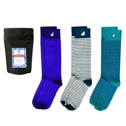 Boldfoot Socks Mens Premium Quality Dress Socks Fun Stripe Colorful Happy, 3-pack, American-made