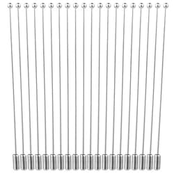 Salbsever Brooch Pin Stick for Jewelry Making, Long Needle Eye Pin, Silver Round Ball Metal Brooch Boutonniere Sticks with Stopper for DIY Costume, Suit Tie Hat Pin, Jewelry Making Accessories, 90 mm 20 Pcs