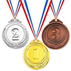 Mabor Medals for Awards,Mabor 3Pcs Gold Silver Bronze Medals 1st 2nd 3rd Place Award Medals for Awards for Kids Adults,Olympic Style Winner Awards for Sports Games, Party, Tournaments, Prizes,Competitions