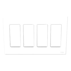 MOES Smart 3 Way/Single Pole Light Switch, 2.4GHz WiFi Smart Wall Switch, Needs Neutral Wire, Smart Life/TUYA APP Control, Timer and Schedule, Voice Control with Alexa/Google Home, White 4 Gang