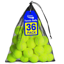 FURWEY Tennis Balls, 12/24/36/80 Pack Bulk Tennis Balls Pressureless Tennis Ball, Come with Mesh Bag for Easy Transport,Pet Dog Playing Balls, Good for Beginner Training Ball