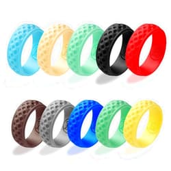 MAZEL Golf Ball Surface Design Breathable Silicone Ring for Golf Men & Women,Pack of 10