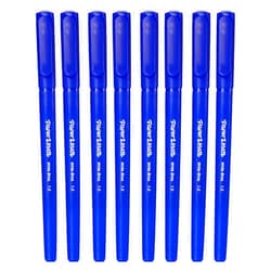 Paper Mate Write Bros Ballpoint Stick Pen, Blue Ink with Blue Barrel, 1mm Medium Point- 8 Pack