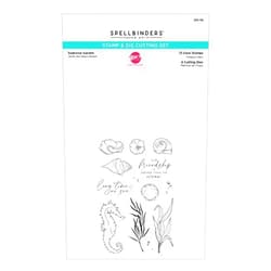 SPELLBINDERS PAPERCRAFTS, INC Spellbinders Stamp & Die Set-Seahorse Garden by Dawn Woleslagle, Metal