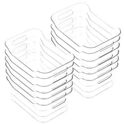 CiWiVOKi Clear Plastic Storage Bins, Set of 12, Multi-Use Organization and Storage Containers for Pantry, Cabinet, Refrigerator, Freezer, Bathroom, Organizer Bins for Home & Kitchen