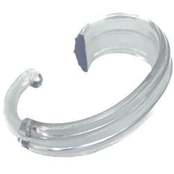 Black Duck Brand 12 Deluxe C-Shape Plastic Shower Curtain Hooks (Clear)
