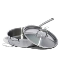 Made In Cookware - 3.5 Quart Stainless Steel Saute Pan - 5 Ply Stainless Clad - Professional Cookware - Induction Compatible - Crafted in Italy