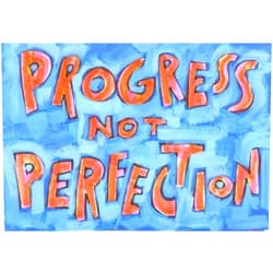 WordPosters Progress not Perfection | Poster Teacher Mindset Positive Motivational Quote