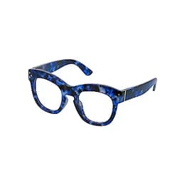 Peepers by PeeperSpecs Women's Bravado Oversized Reading Glasses, Navy Tortoise-Blue Light Filtering Lenses, 49 mm + 1.5