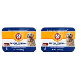 Arm & Hammer for Pets Tartar Control Dental Mints for Dogs | Dog Dental Mints Reduce Plaque & Tartar Buildup for All Dogs | Beef Flavor, 40 Count - Pack of 2 80 Count