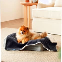 Bedsure Cat Blanket for Indoor Cats - Waterproof Calming Cat Blankets for Kitten, Sherpa Fleece Pet Blanket, Soft Plush Reversible Throw Furniture Protector, 35