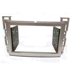 Carxtc Double Din Install Car Stereo Dash Kit for a Aftermarket Radio Fits 2008-2012 Chevy Malibu Trim Bezel is Painted Silver