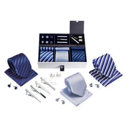 TAVATO Premium Men’s Gift Tie Set Silky Necktie Pocket Squares Tie Clips Cufflinks For Men