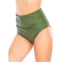 American Trends High Waisted Bikini Bottoms Ruched Tummy Control Swimsuits Bottoms Sexy Swim Bottom Bathing Suits for Women