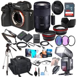 Sony a7R IVA Mirrorless Camera Bundle - ILCE7RM4A/B with Tamron 28-75mm Lens + Prime Accessory Package Including 128GB Memory, TTL Flash, Extra Battery, Software Package, Auxiliary Lenses & More