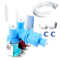 TOMOON 𝗨𝗽𝗴𝗿𝗮𝗱𝗲𝗱 W10408179 W10179146 Refrigerator Water Inlet Valve Compatible with Whirl-pool Ken-more Refrigerator Replaces WPW10179146 2205762 2304757 2188708 IMV708 4389177 by TOMOON